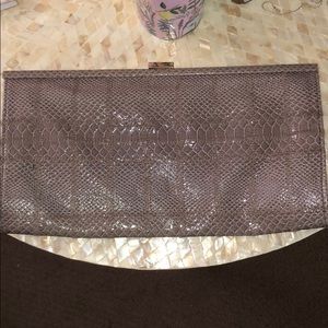 Snake print clutch